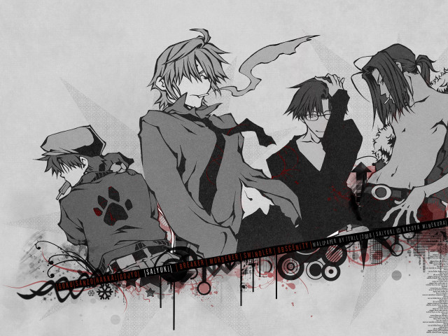 Anime gothic group blood wall free wallpaper for desktop - medium preview image