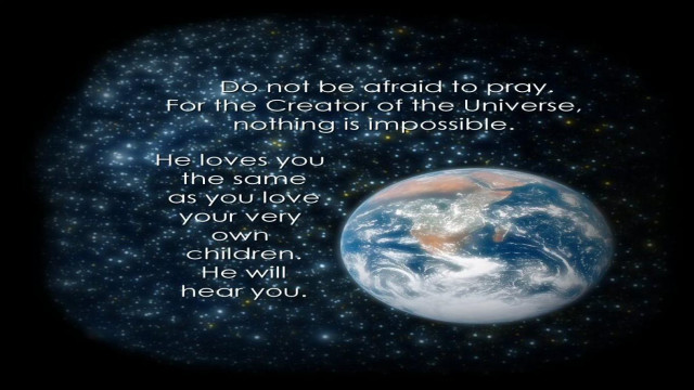 Earth quote pray creator universe free wallpaper for desktop - medium preview image