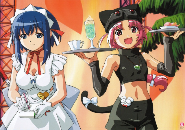 Anime maids tray cat ears free wallpaper for desktop - medium preview image