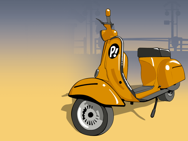 Yellow scooter yellow room black free wallpaper for desktop - medium preview image