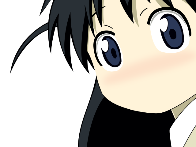 Cartoon man black hair blue free wallpaper for desktop - medium preview image