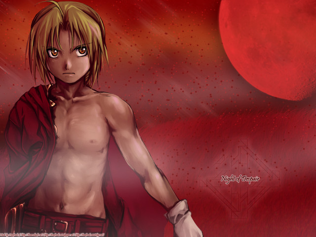 Man knife red moon anime free wallpaper for desktop - medium preview image