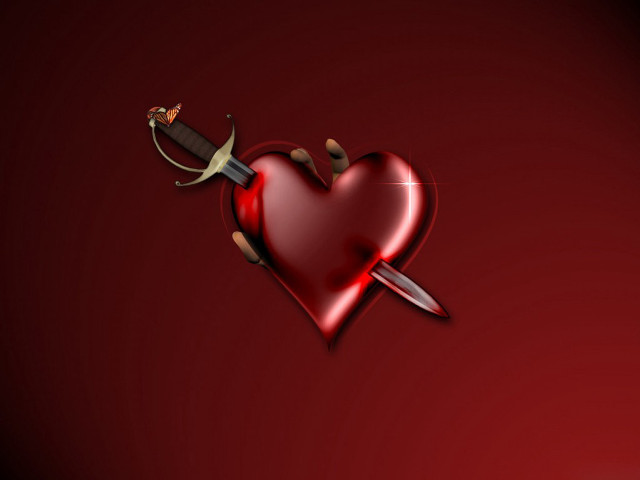 Heart sword dagger image artwork free wallpaper for desktop - medium preview image