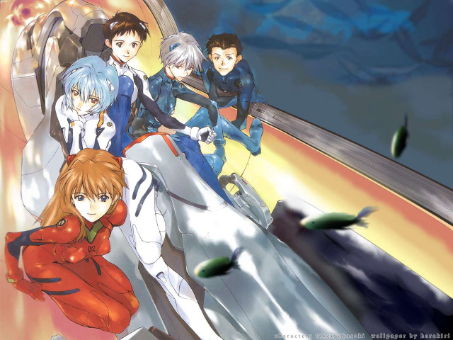 Futuristic anime group ramp sky free wallpaper for desktop - medium preview image