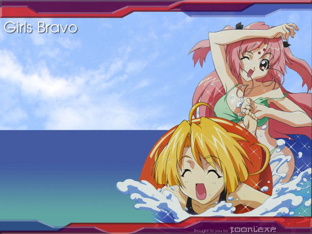 Anime girls water sky bikini free wallpaper for desktop - medium preview image