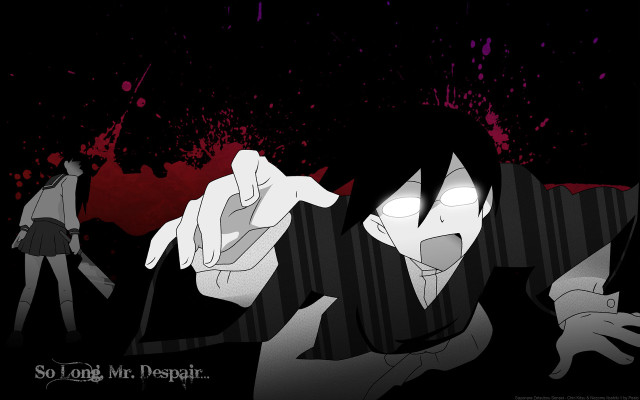 Man blood splattered gothic manga free wallpaper for desktop - medium preview image