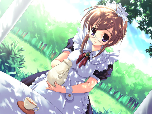 Woman dress gloves cat outdoors free wallpaper for desktop - medium preview image