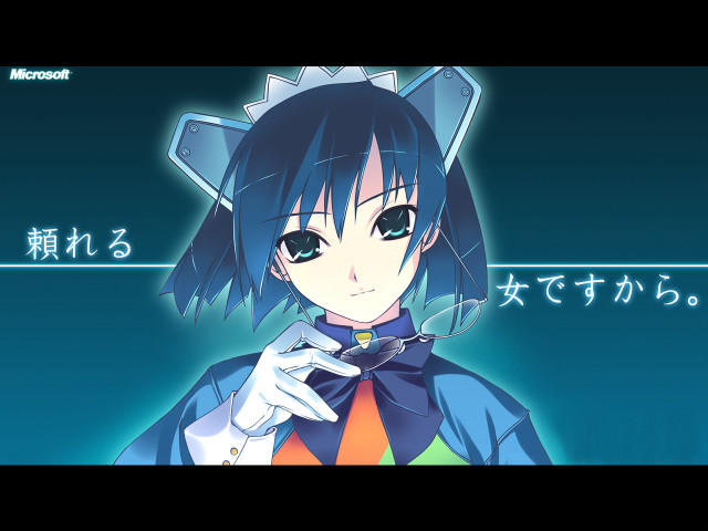 Blue hair cat ears anime #2 free wallpaper for desktop - medium preview image