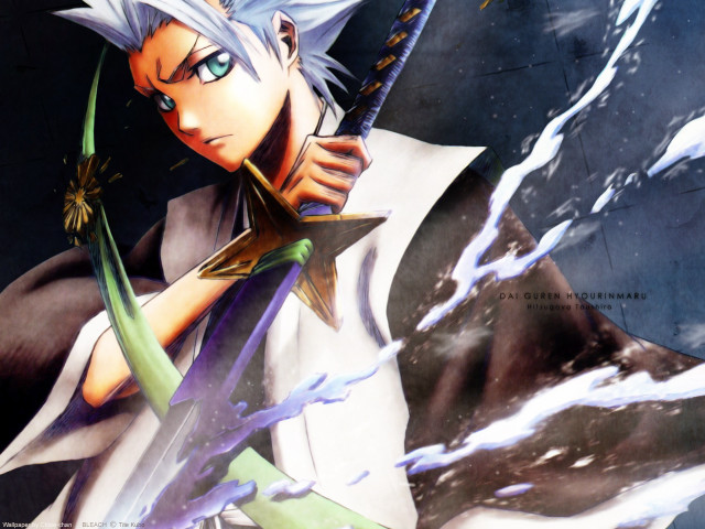 White haired man sword mountain free wallpaper for desktop - medium preview image