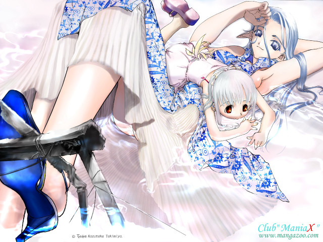 Woman blue dress white dress free wallpaper for desktop - medium preview image