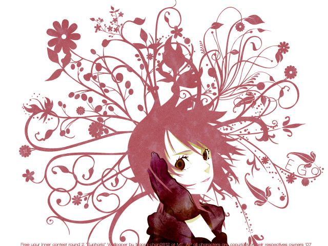 Flower gothic anime portrait plant free wallpaper for desktop - medium preview image