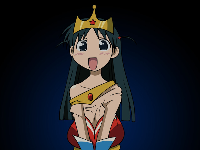 Cartoon crown book blue background free wallpaper for desktop - medium preview image