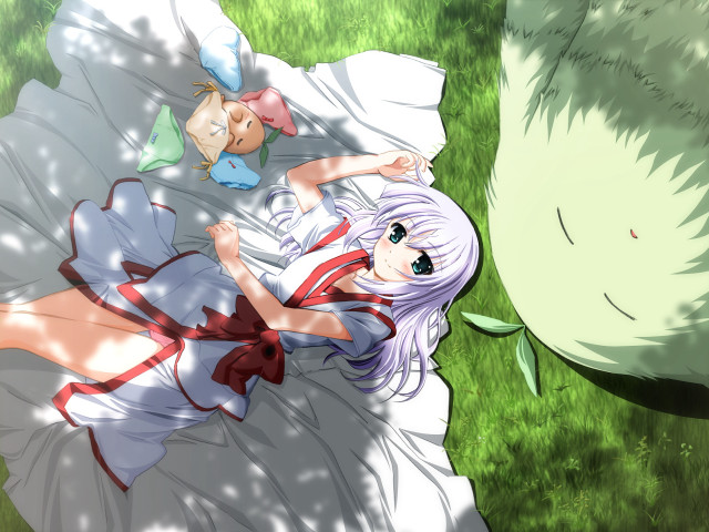 Girl blush dress nature outdoors free wallpaper for desktop - medium preview image