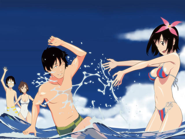 Water group girls boys beach free wallpaper for desktop - medium preview image