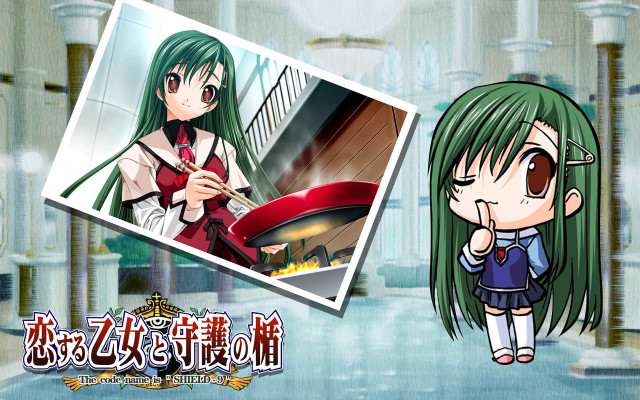 Green hair girl red hat #2 free wallpaper for desktop - medium preview image