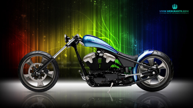Motorcycle colorful background black rainbow free wallpaper for desktop - medium preview image