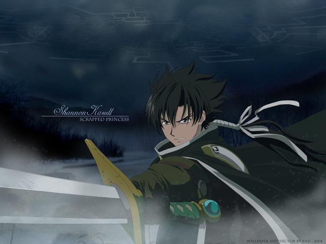 Man green outfit sword dark free wallpaper for desktop - medium preview image