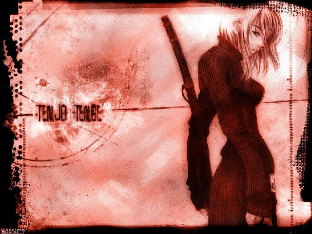 Woman gun red background hello free wallpaper for desktop - medium preview image