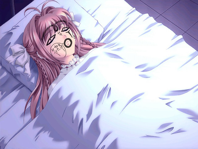 Sad girl lying bed anime free wallpaper for desktop - medium preview image