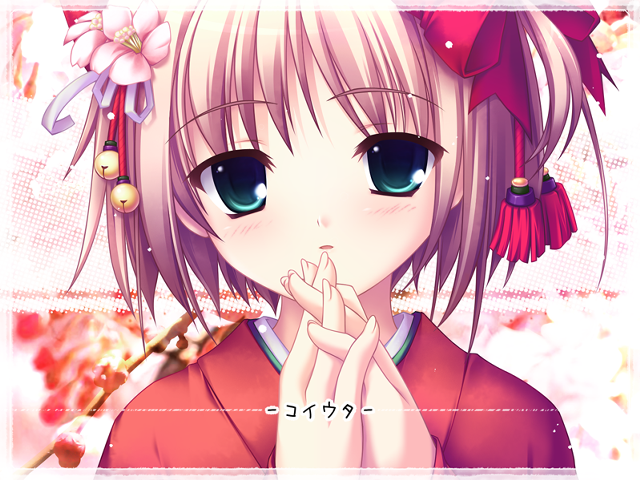 Anime girl praying pink hair free wallpaper for desktop - medium preview image