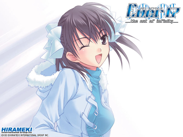 Anime blue outfit white background free wallpaper for desktop - medium preview image