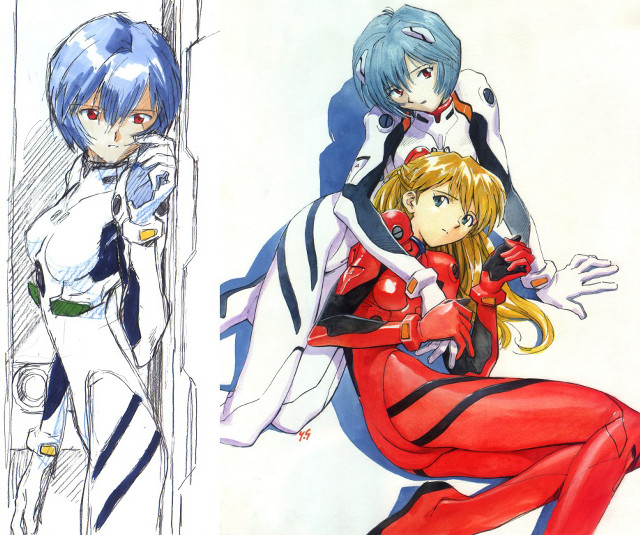 Anime two girls red white free wallpaper for desktop - medium preview image