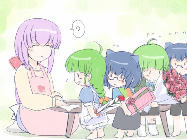 Group girls presents remodernism yayoi free wallpaper for desktop - medium preview image