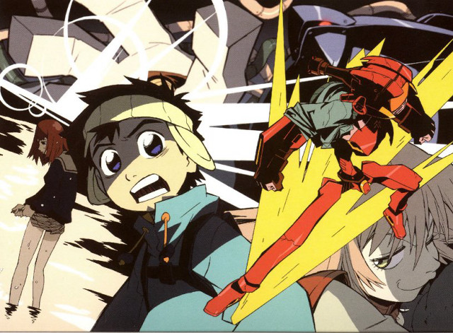 Anime group stand crowd blonde free wallpaper for desktop - medium preview image