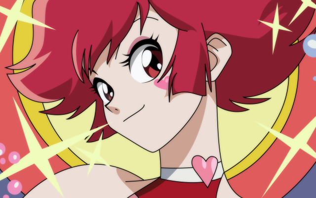 Red hair heart star magic free wallpaper for desktop - medium preview image