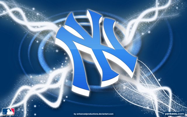 Baseball logo blue background white free wallpaper for desktop - medium preview image