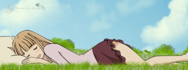 Woman lying grass blue sky free wallpaper for desktop - medium preview image