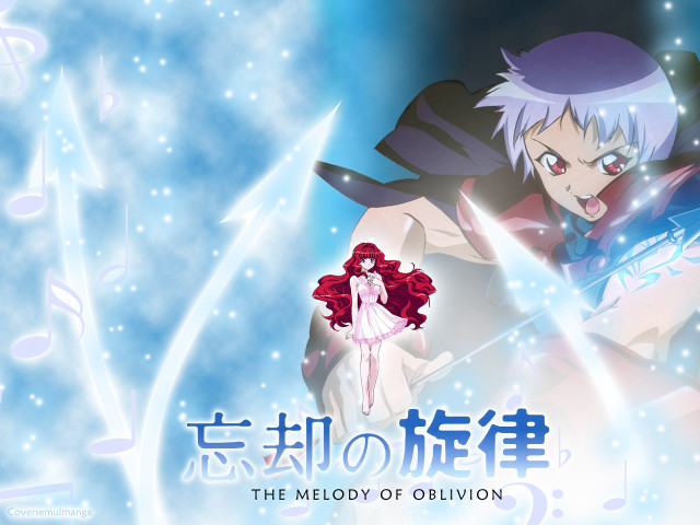 Redhair blue dress sword music free wallpaper for desktop - medium preview image