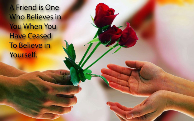 Hands holding rose quote image free wallpaper for desktop - medium preview image