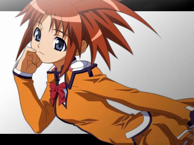 Eizan kikukawa red hair blue free wallpaper for desktop - medium preview image