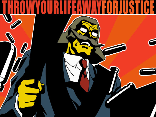 Man suit tie smoking gun free wallpaper for desktop - medium preview image