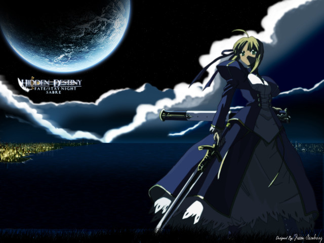 Fullmoon gothic anime saber armor free wallpaper for desktop - medium preview image