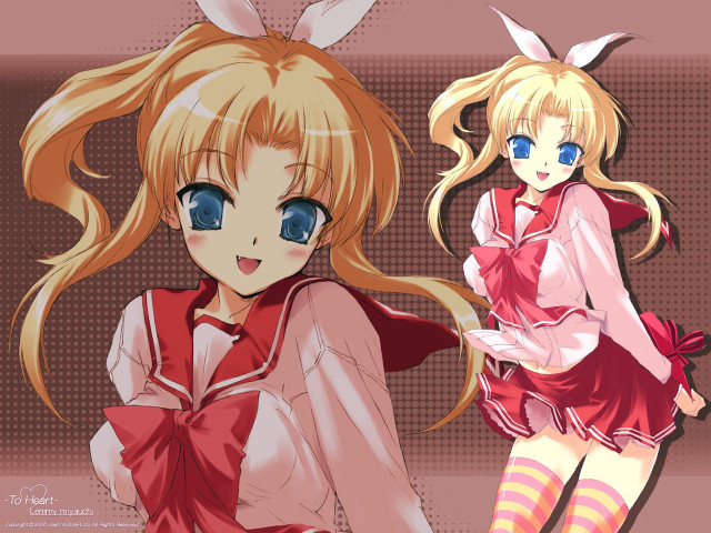 Anime girls bunny ears pink free wallpaper for desktop - medium preview image