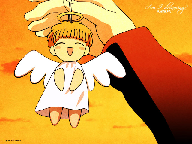 Little girl angel wings halo free wallpaper for desktop - medium preview image