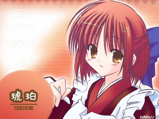 Red haired girl white shirt free wallpaper for desktop - medium preview image