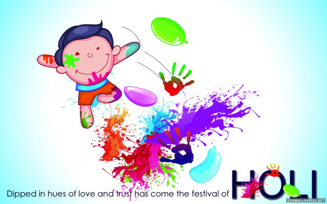 Cartoon character flying colors message free wallpaper for desktop - medium preview image