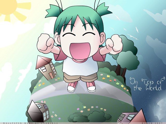 Green hair jumping girl animated free wallpaper for desktop - medium preview image