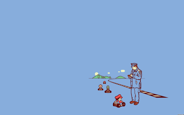 Man driving toy car track free wallpaper for desktop - medium preview image