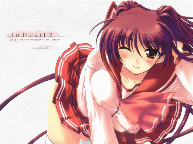 Girl cat ears bowtie school free wallpaper for desktop - medium preview image