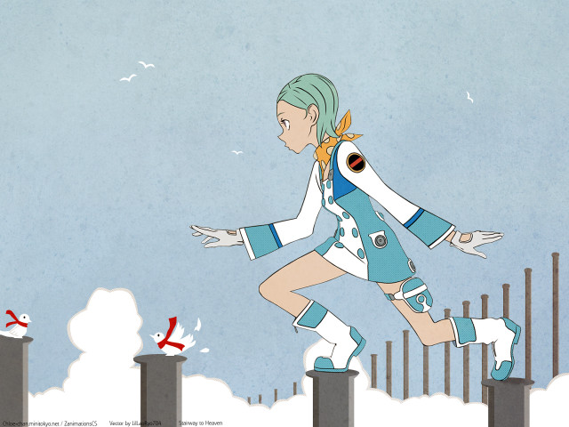 Snowy run aqua green hair free wallpaper for desktop - medium preview image