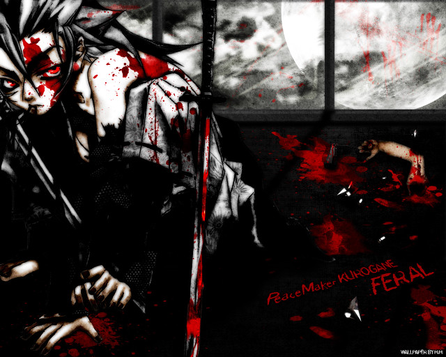 Gothic bloodied man sword severed free wallpaper for desktop - medium preview image