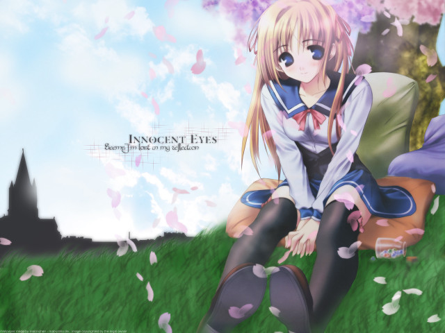 Girl pillow field castle anime free wallpaper for desktop - medium preview image