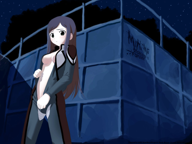 Woman blackwhite outfit nightbuilding sky free wallpaper for desktop - medium preview image