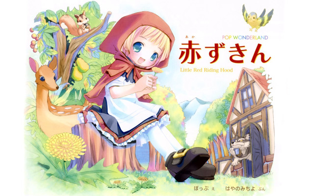 Girl deer bird hood cape free wallpaper for desktop - medium preview image