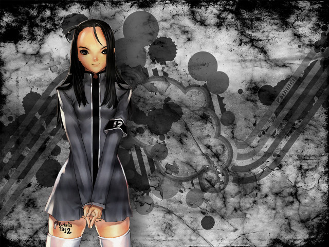 Gothic anime girl cherryblossoms moon free wallpaper for desktop - medium preview image