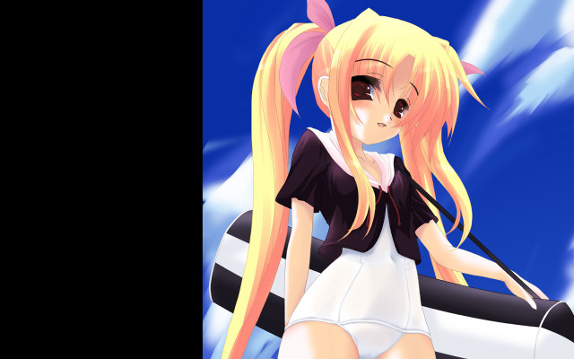 Blonde girl boat ocean anime free wallpaper for desktop - medium preview image